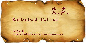 Kaltenbach Polina névjegykártya